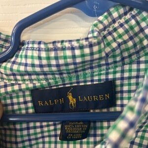 Ralph Lauren Blue and Green Plaid Shirt